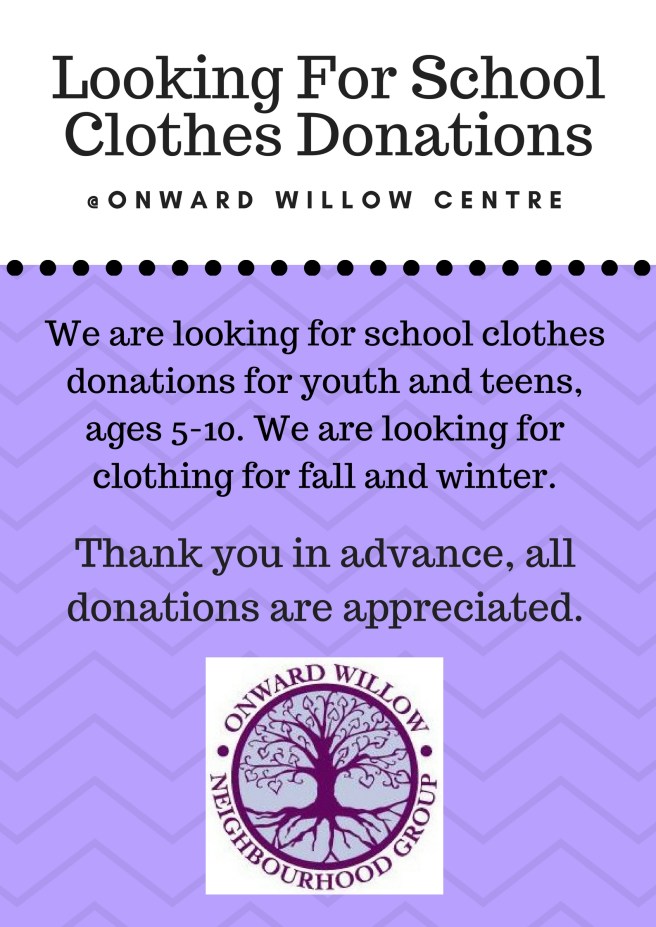 School Clothes Donation Poster 2017