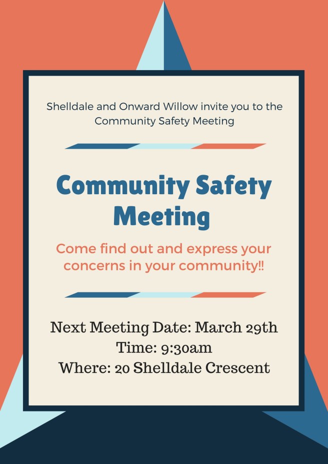 Blue and Orange Community Poster